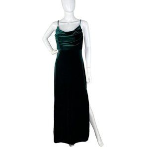 Revelry Size 10 Skye Velvet Dress Emerald Green Full Length Elegant Holiday